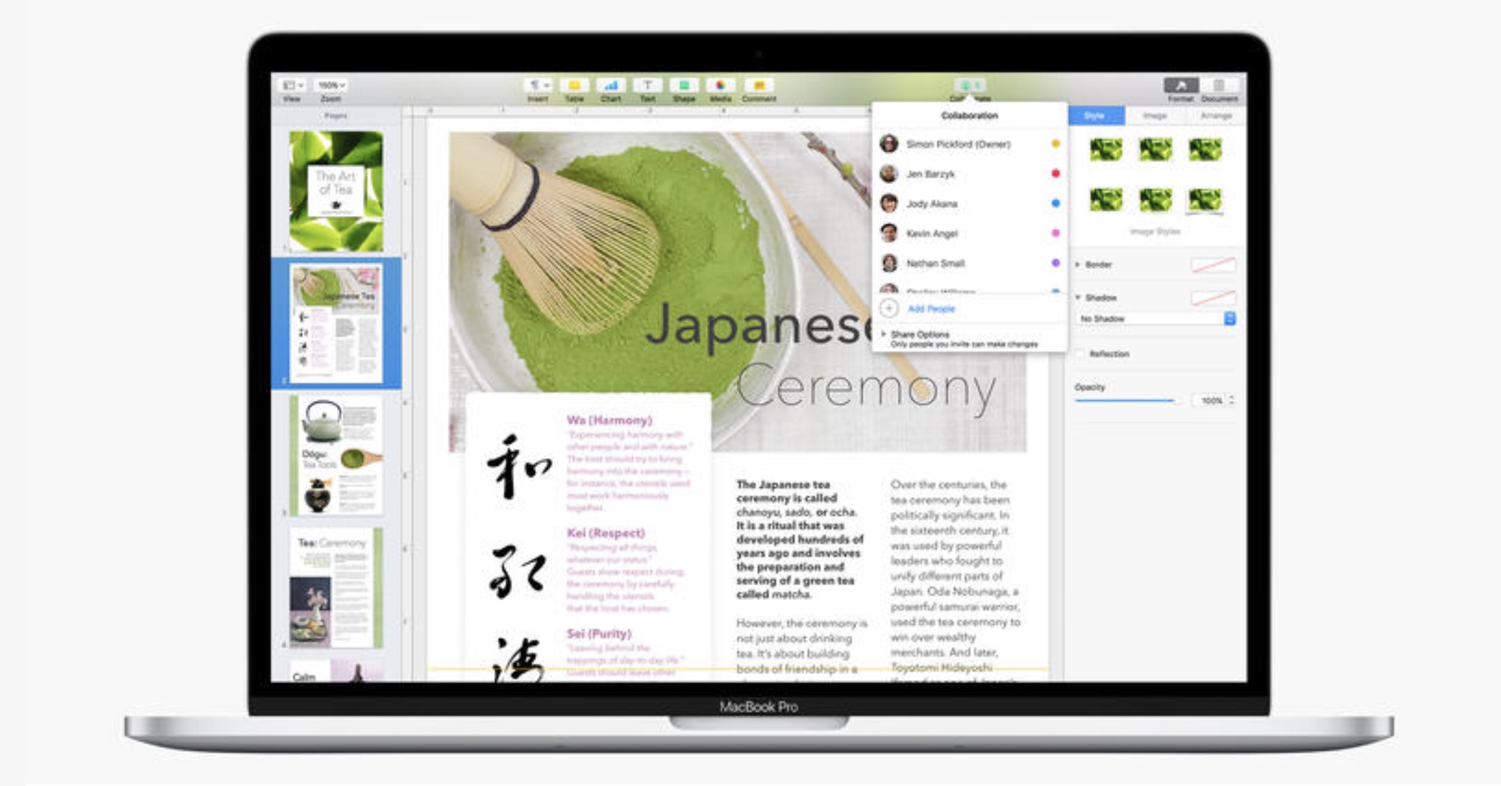 pages app for mac air